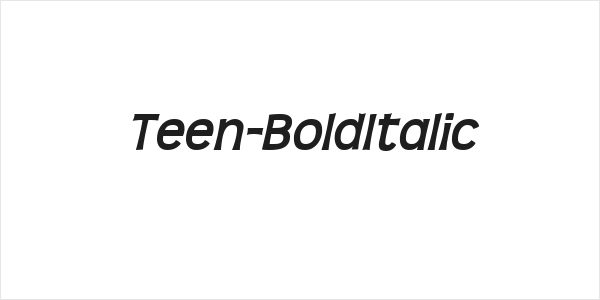 Teen-BoldItalic Logo