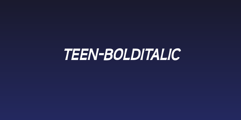 Teen-BoldItalic Social Header