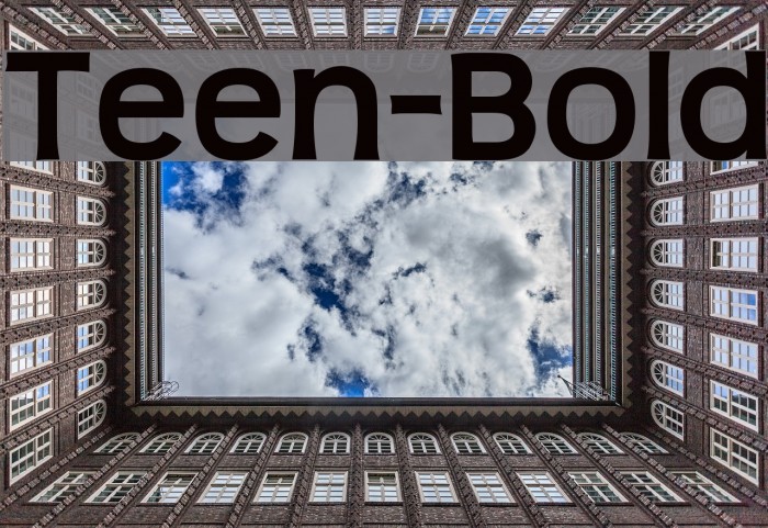 Teen-Bold Font examples