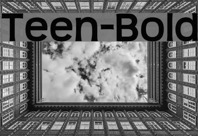 Teen-Bold フォント examples