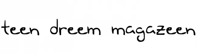 Teen Dreem Magazeen  免费字体下载