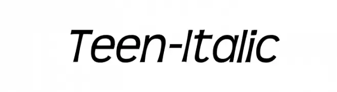 Teen-Italic  नि: शुल्क फ़ॉन्ट्स डाउनलोड
