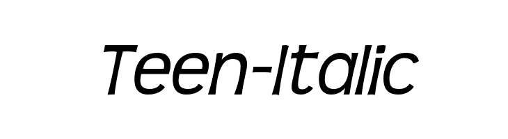 Teen-Italic  Descarca Fonturi Gratis