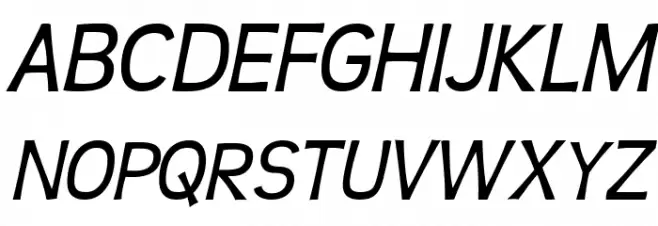 Teen-Italic Schriftart Groß
