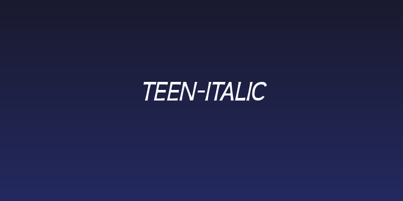 Teen-Italic Social Header