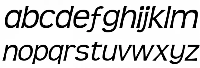 Teen-Italic फ़ॉन्ट लोअरकेस