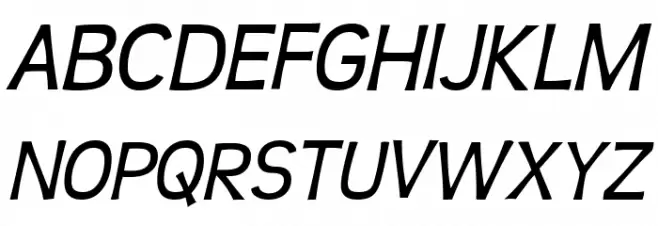 Teen-Italic 字体 大写