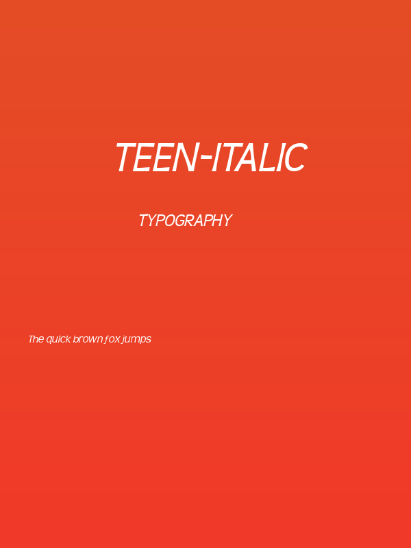 Teen-Italic Poster