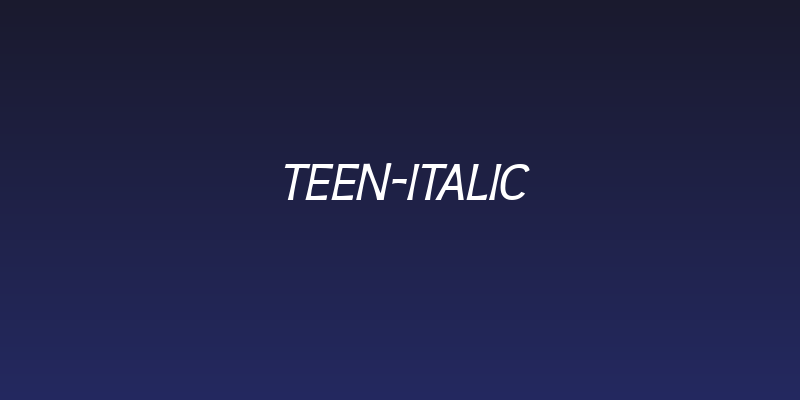 Teen-Italic Social Header