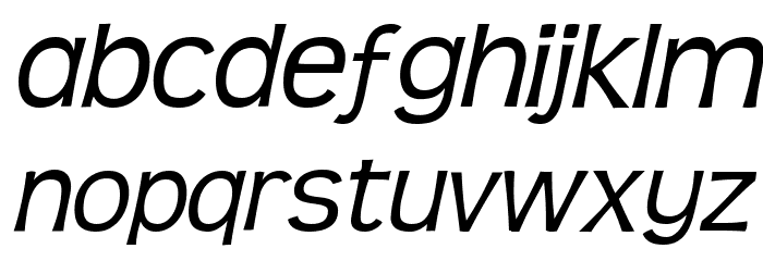 Teen-Italic Font LOWERCASE