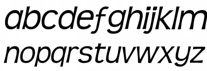 Teen-Italic Fuentes MINÚSCULAS