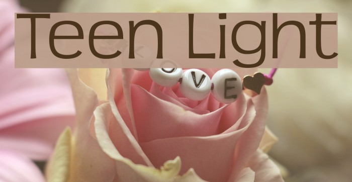Teen Light Font examples