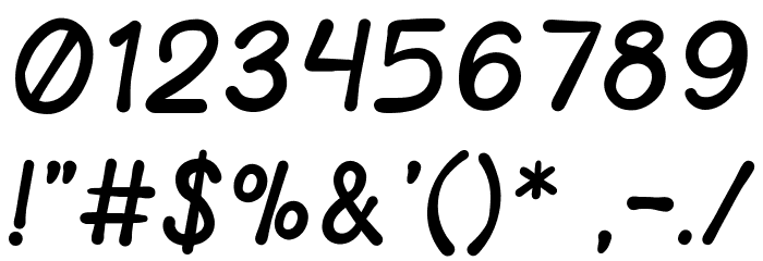 Teen-Poem Font OTHER CHARS
