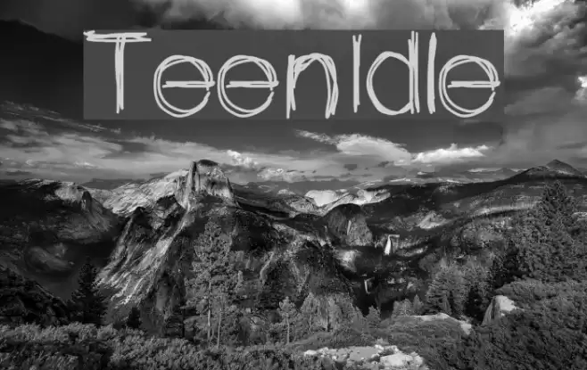TeenIdle Font examples
