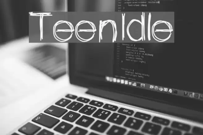 TeenIdle Font examples