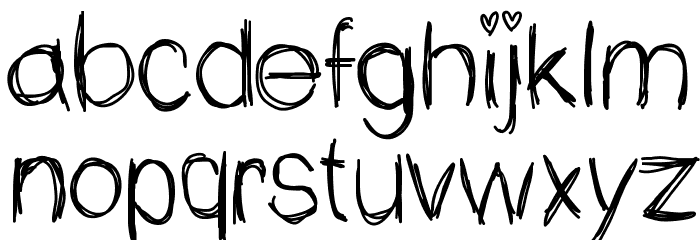 TeenIdle Font LOWERCASE