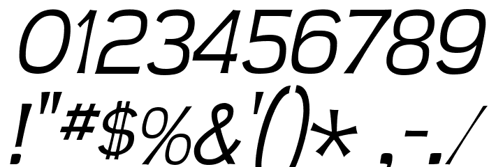 TeenLight-Italic Font OTHER CHARS