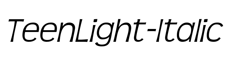 TeenLight-Italic  Frei Schriftart Herunterladen