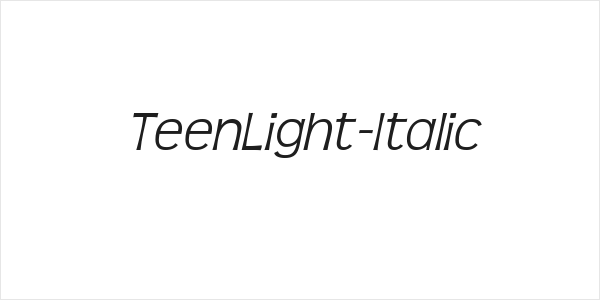 TeenLight-Italic Logo