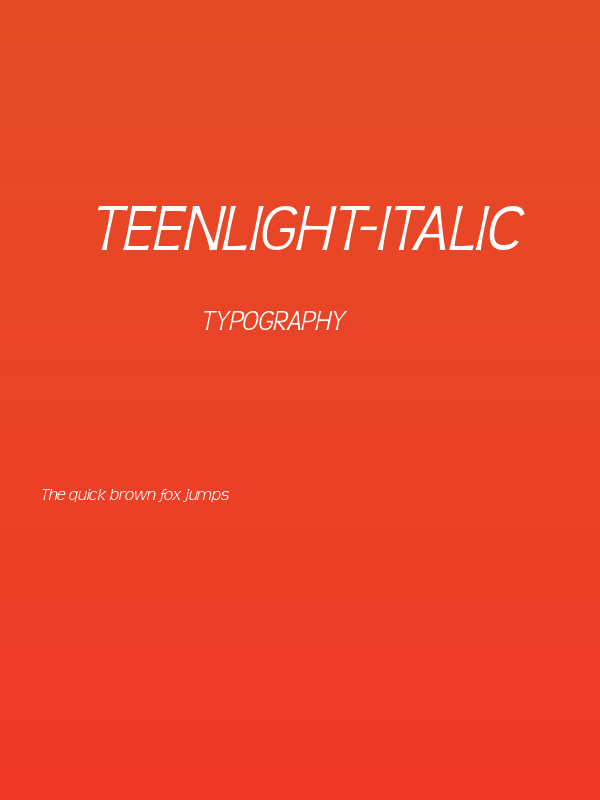 TeenLight-Italic Poster