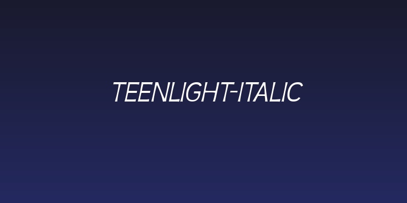TeenLight-Italic Social Header
