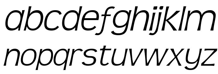 TeenLight-Italic Font LOWERCASE