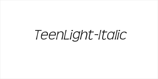 TeenLight-Italic Logo