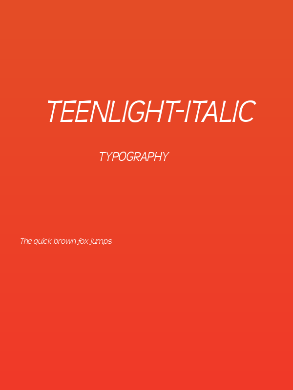 TeenLight-Italic Poster