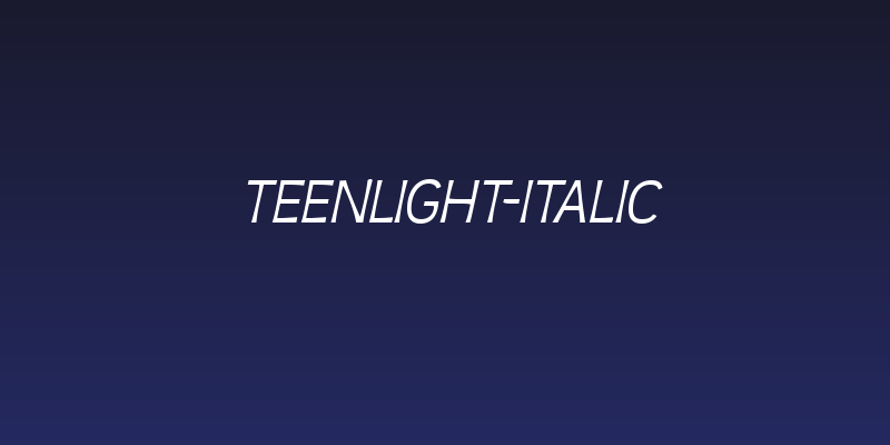 TeenLight-Italic Social Header
