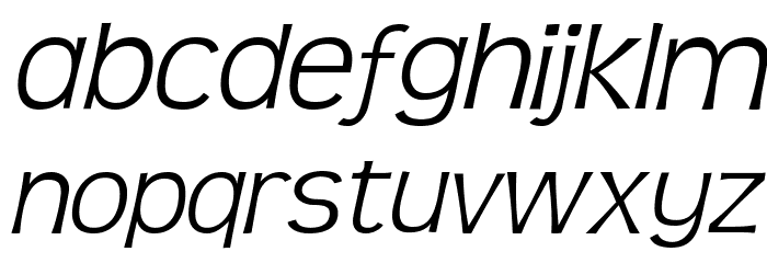 TeenLight-Italic Font LOWERCASE