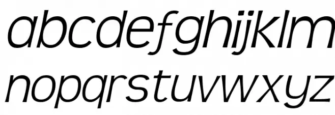 TeenLight-Italic फ़ॉन्ट लोअरकेस