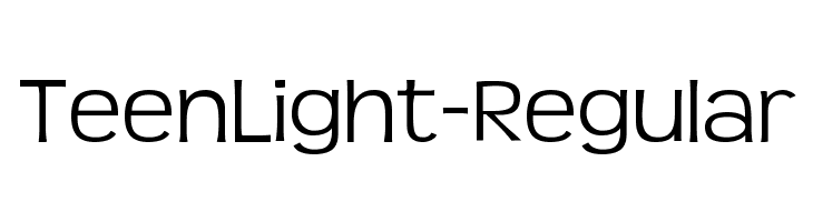 TeenLight-Regular  नि: शुल्क फ़ॉन्ट्स डाउनलोड