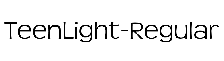TeenLight-Regular  font caratteri gratis