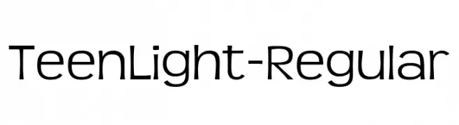 TeenLight-Regular  Fuentes Gratis Descargar