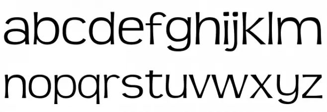 TeenLight-Regular フォント 小文字