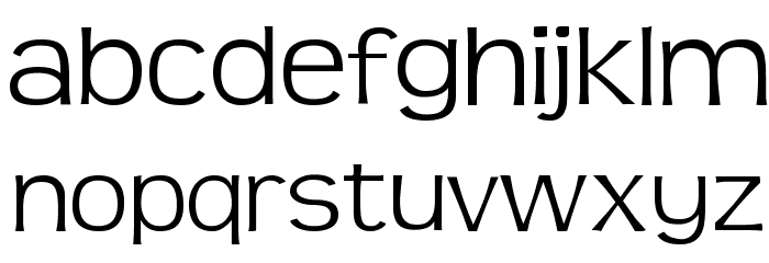 TeenLight-Regular Font LOWERCASE