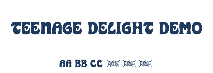 Teenage Delight Demo Font Preview