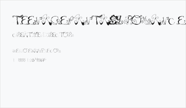 Teenage Fantasy Romance Novel Business Card