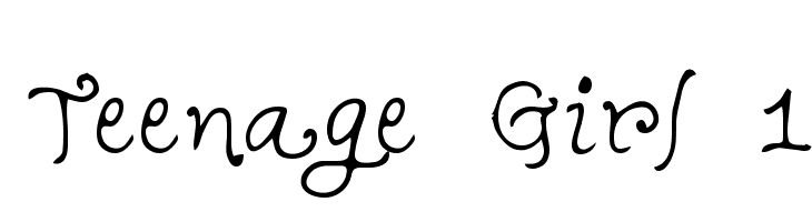 Teenage Girl 1  免费字体下载
