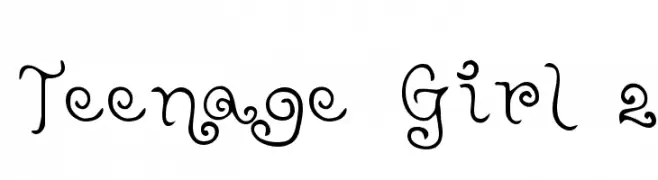 Teenage Girl 2  Frei Schriftart Herunterladen