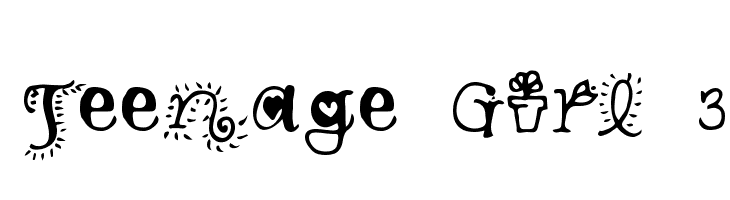Teenage Girl 3  Скачать бесплатные шрифты