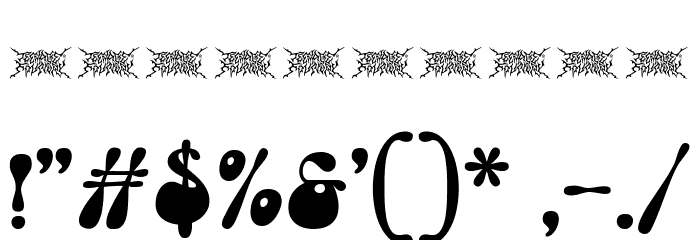 Teenage Gonabe Demo Regular Font OTHER CHARS