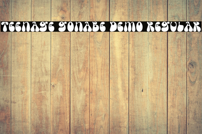 Teenage Gonabe Demo Regular Font examples