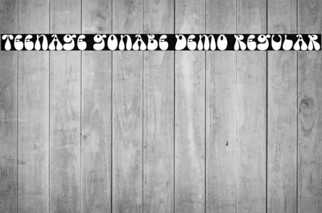 Teenage Gonabe Demo Regular Font examples