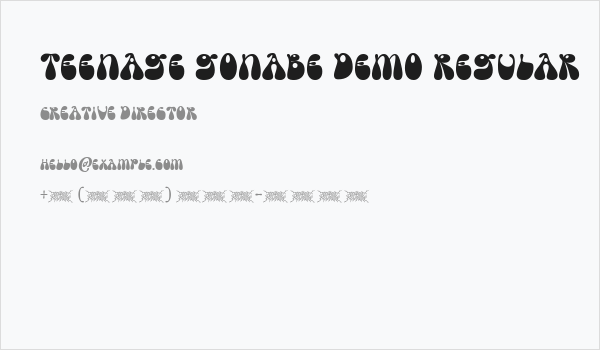 Teenage Gonabe Demo Regular Business Card