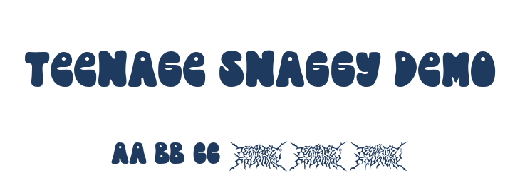 Teenage Snaggy Demo Font Preview