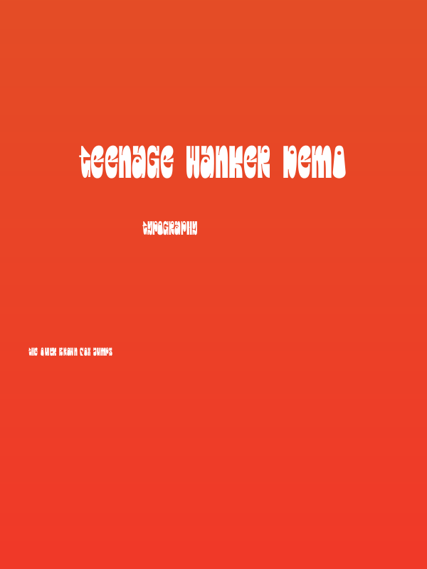 Teenage Wanker Demo Poster