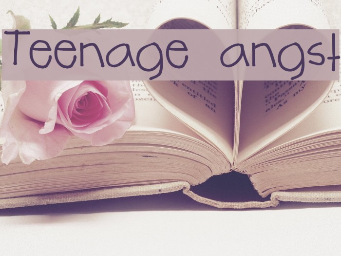 Teenage angst Font examples