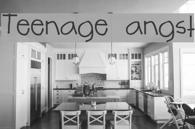 Teenage angst Font examples