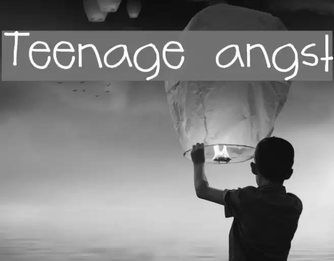 Teenage angst Font examples